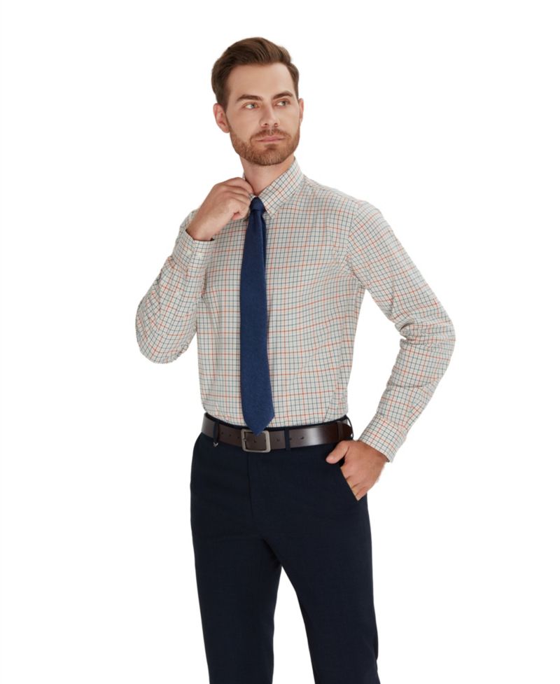 Men's Regular-Fit Harrington Plaid Dress Shirt