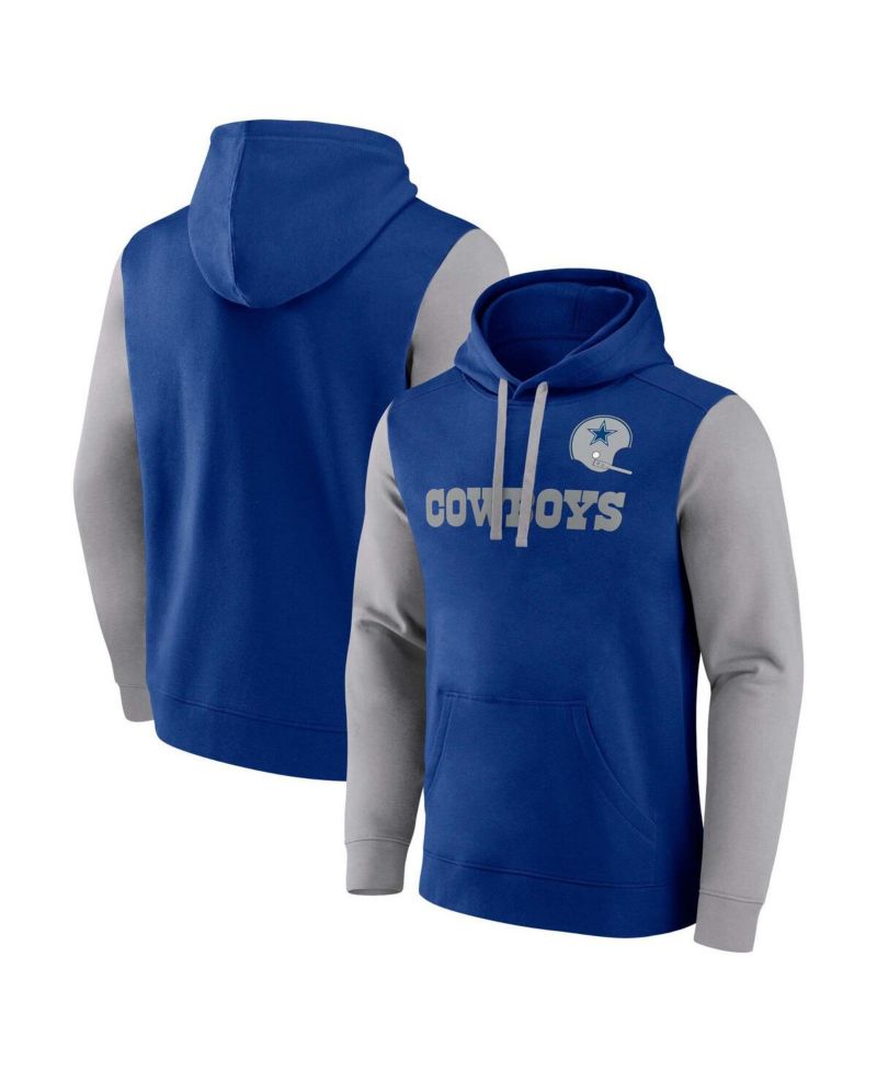 Men's Royal Dallas Cowboys Fleece Pullover Hoodie