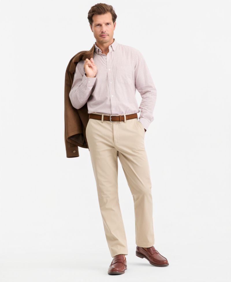 Men's Stripe Button-Down Oxford Shirt