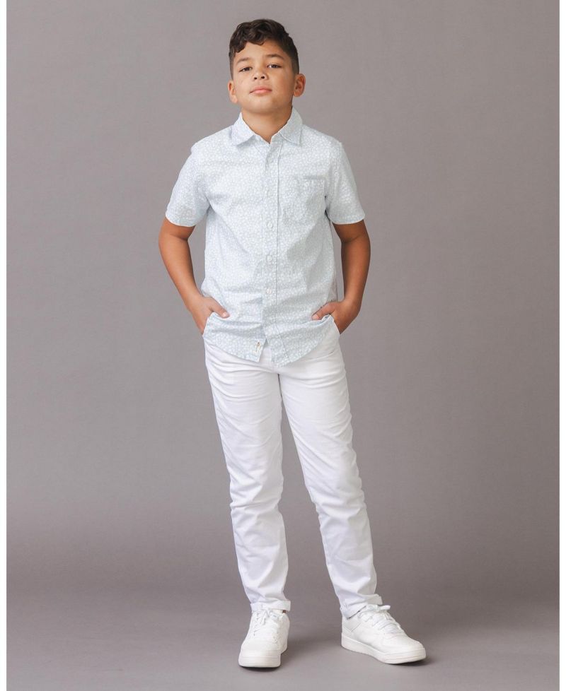 Boys Linen Short Sleeve Shirt