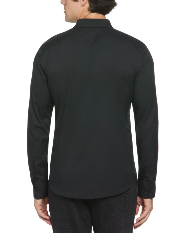 Men's Slim-Fit Stretch Solid Button-Down Twill Shirt