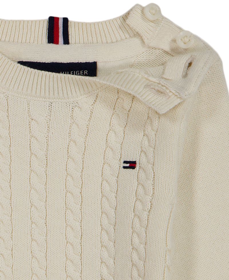 Baby Boys' Cable-Knit Long-Sleeve Coverall and Hat, 2-Piece Set