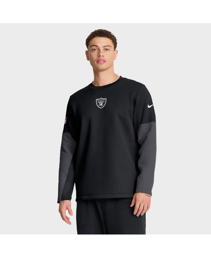 Men's Black Las Vegas Raiders Sideline Scripted to Win Performance Long Sleeve T-Shirt