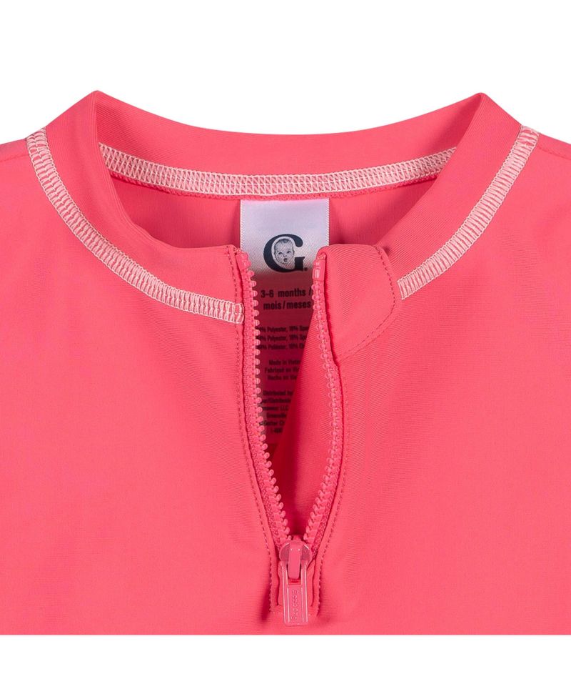 Baby Rashguard Top, Pink, 0-3 Months