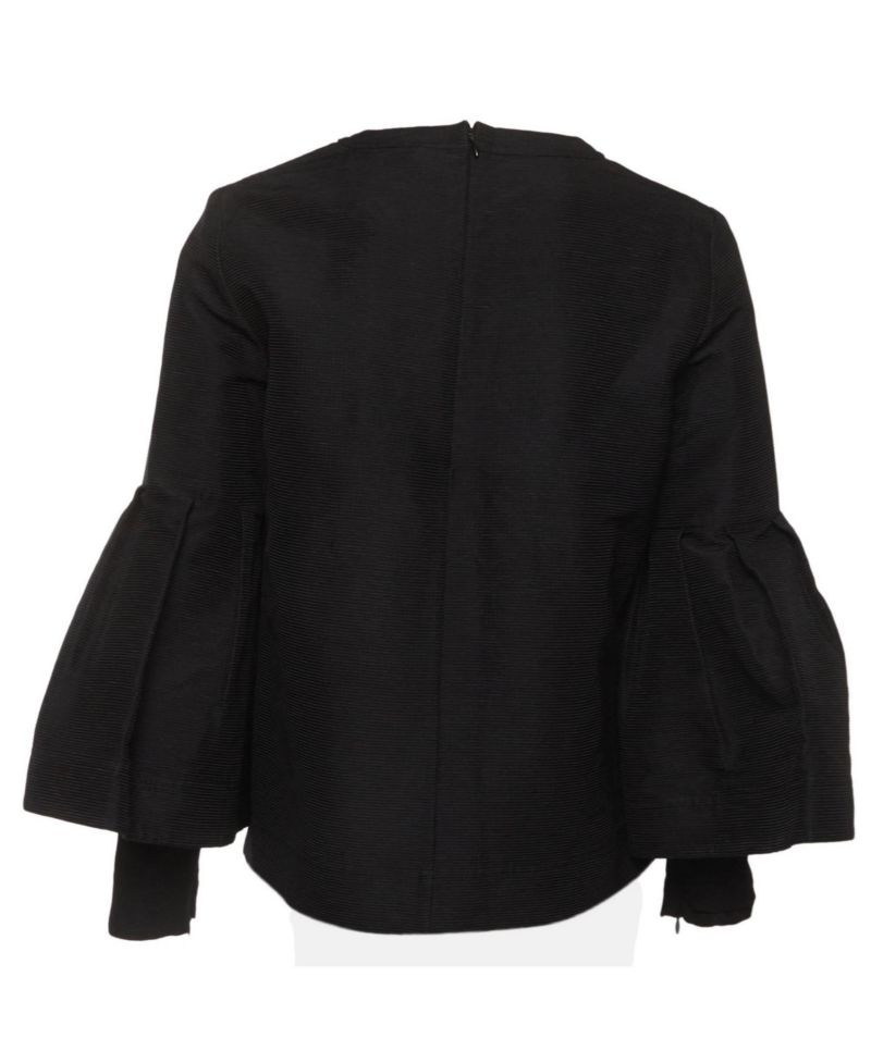 Women's Zipper-Detail Flared Sleeve Top
