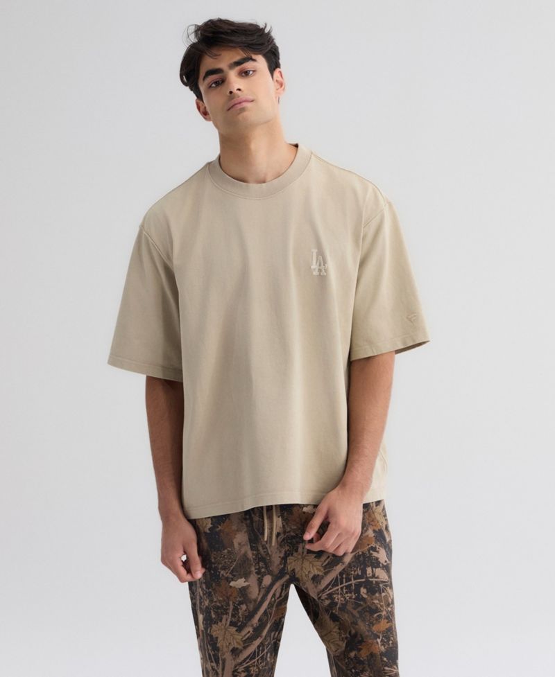 Men's Sepia Tint Los Angeles Dodgers Iconic Heavyweight T-Shirt