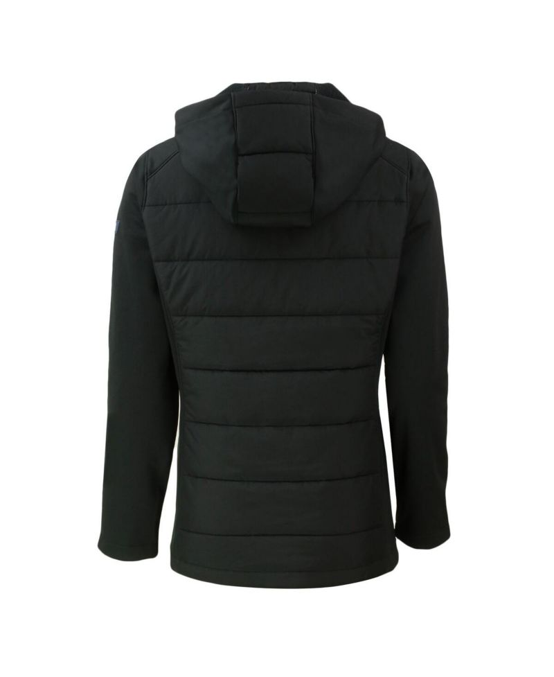 Women's Black Philadelphia Eagles Evoke Hybrid Eco Softshell Full-Zip Hoodie Jacket