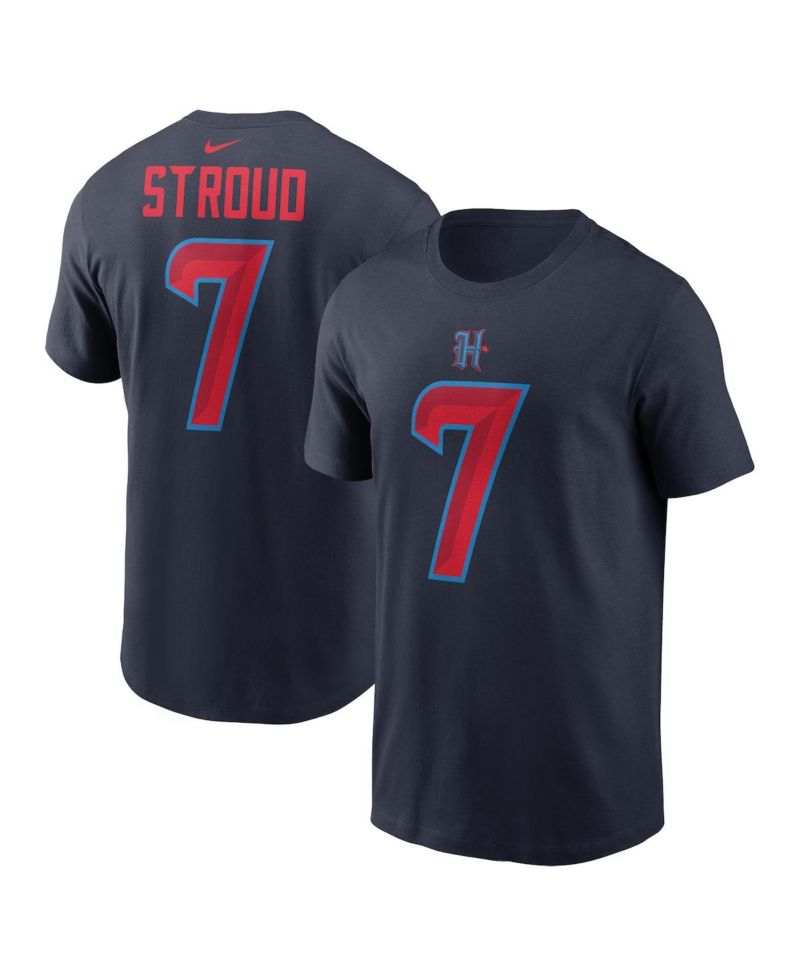 Men's C.J. Stroud Navy Houston Texans Name & Number T-Shirt