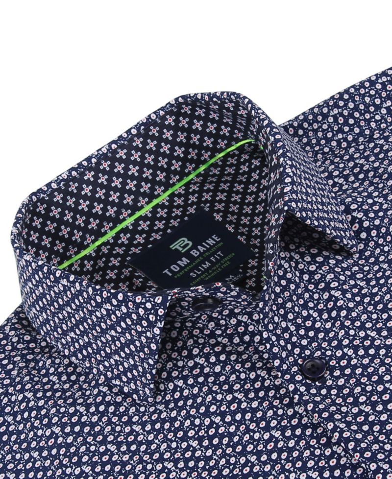 Men's Slim Fit Performance Geometric Button Down Shirt