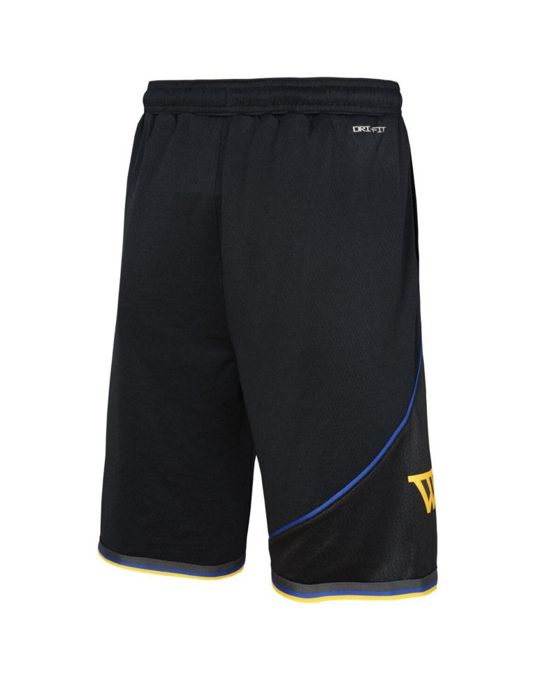Big Boys and Girls Black Golden State Warriors Authentic Statement Edition Swingman Shorts