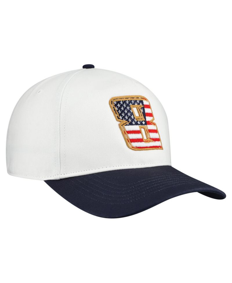 Men's White Kyle Busch Flag Fill Two-Tone Team Adjustable Hitch Hat