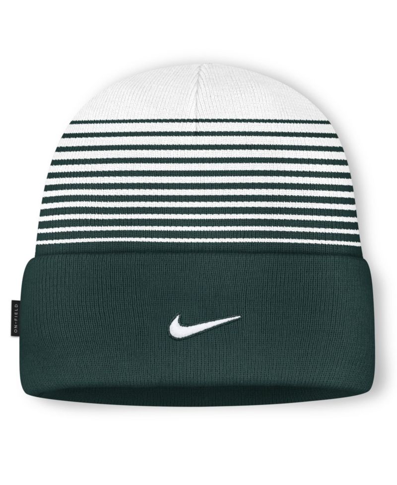 Men's and Women's Green/White Michigan State Spartans On-Field Utility Knit Hat
