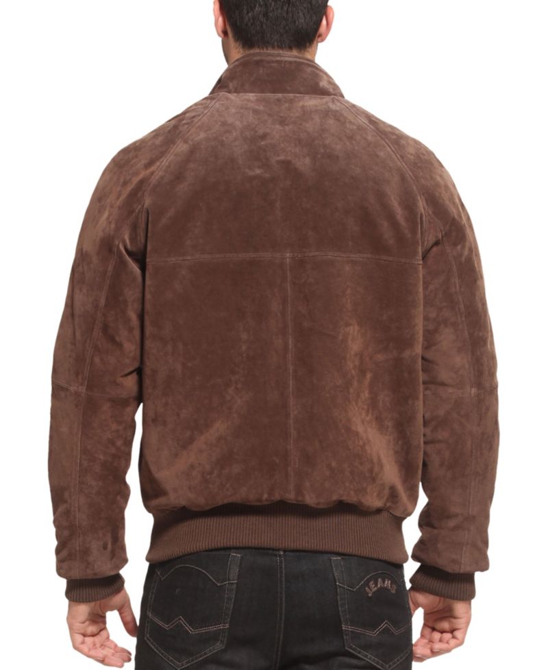 Men WWII Suede Leather Bomber Jacket