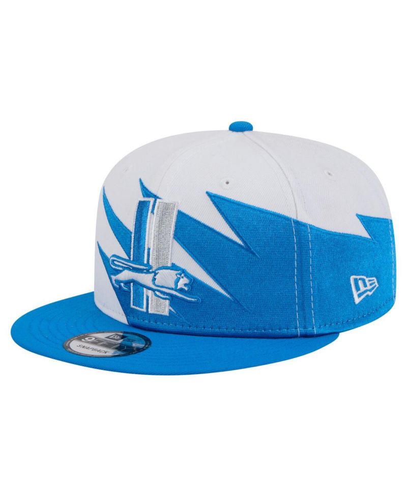 Men's Blue Detroit Lions Throwback Jagged 9FiFTY Snapback Hat