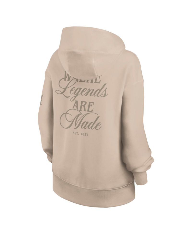 Women's Tan Alabama Crimson Tide Neutral Stance Phoenix Fleece Oversized Hoodie