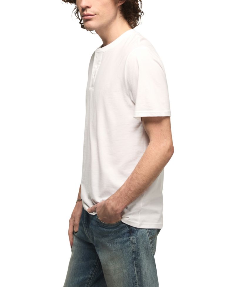 Men's Supima Cotton Short-Sleeve Henley T-Shirt