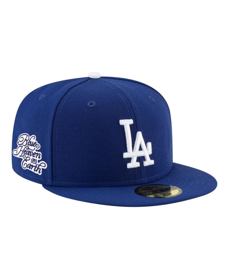 Men's Royal Los Angeles Dodgers Blue Heaven On Earth Script Patch 59FIFTY Fitted Hat
