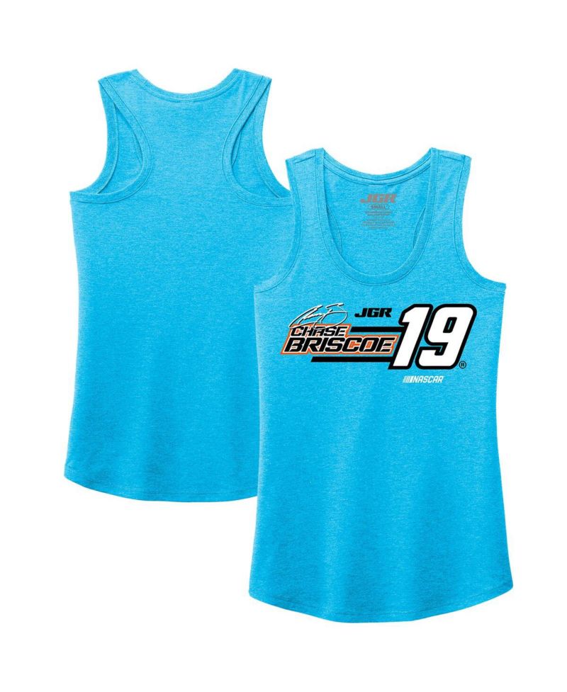 Women's Turquoise Chase Briscoe Tri-Blend Name & Number Tank Top