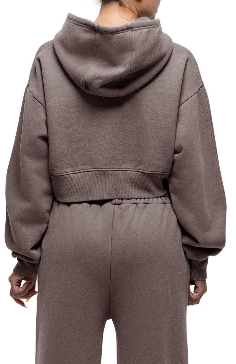 Women's Vintage Crop Zip Hoodie