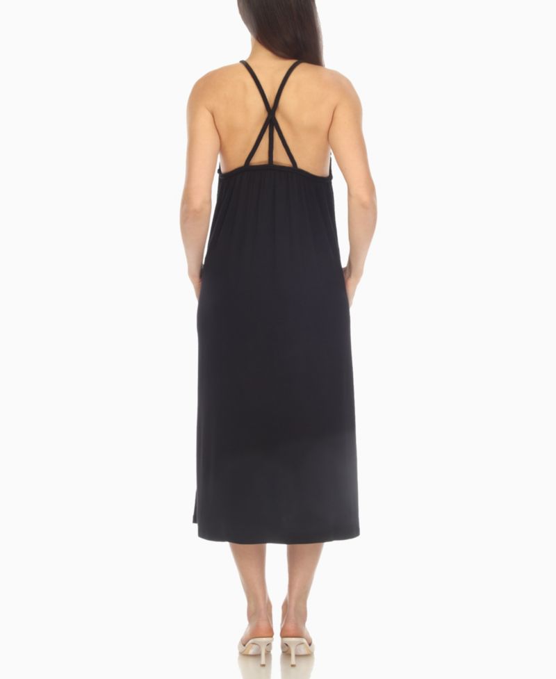 Women's Braided Strap Midi Dress