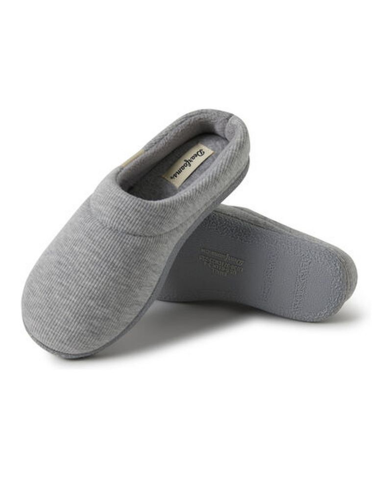 Women's Lacey Rib Knit House Shoe Clog Slipper