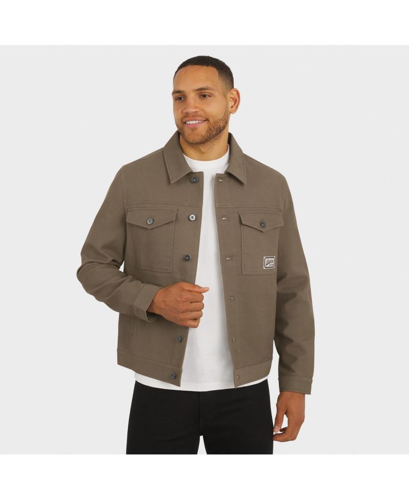 Men's Tan Pittsburgh Steelers Trucker Full-Button Jacket