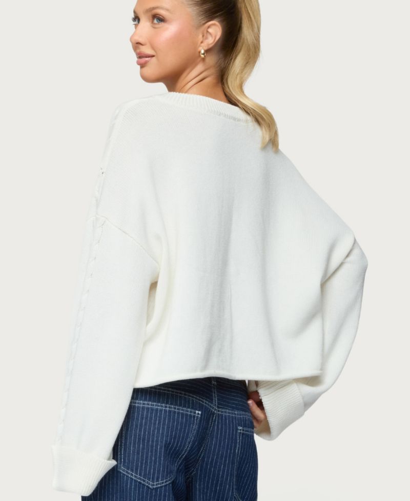 Women's Marianna Button Cable Knit Sweater
