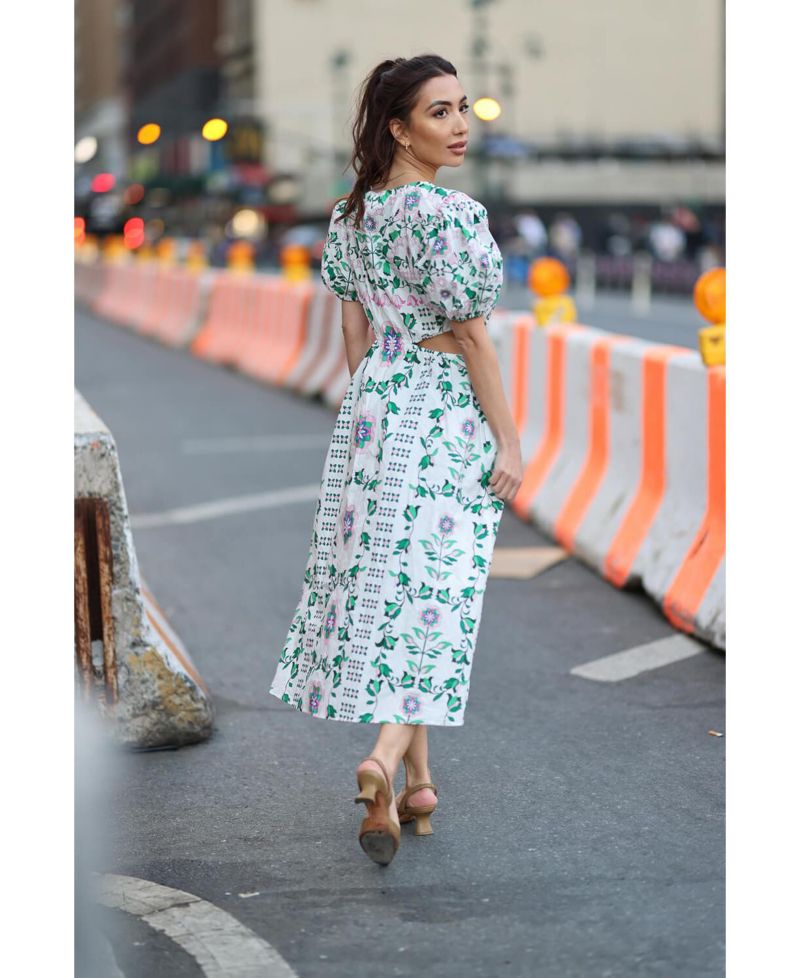 Danielle Green Garden Midi Dress