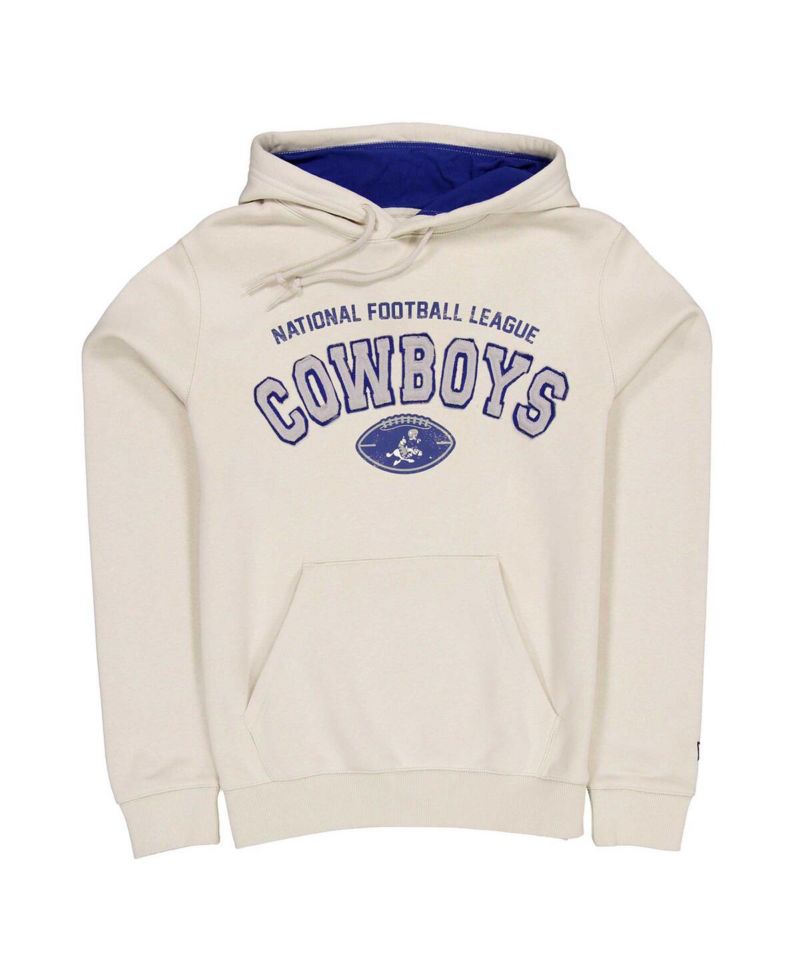 Men's Cream Dallas Cowboys Historic Pullover Hoodie