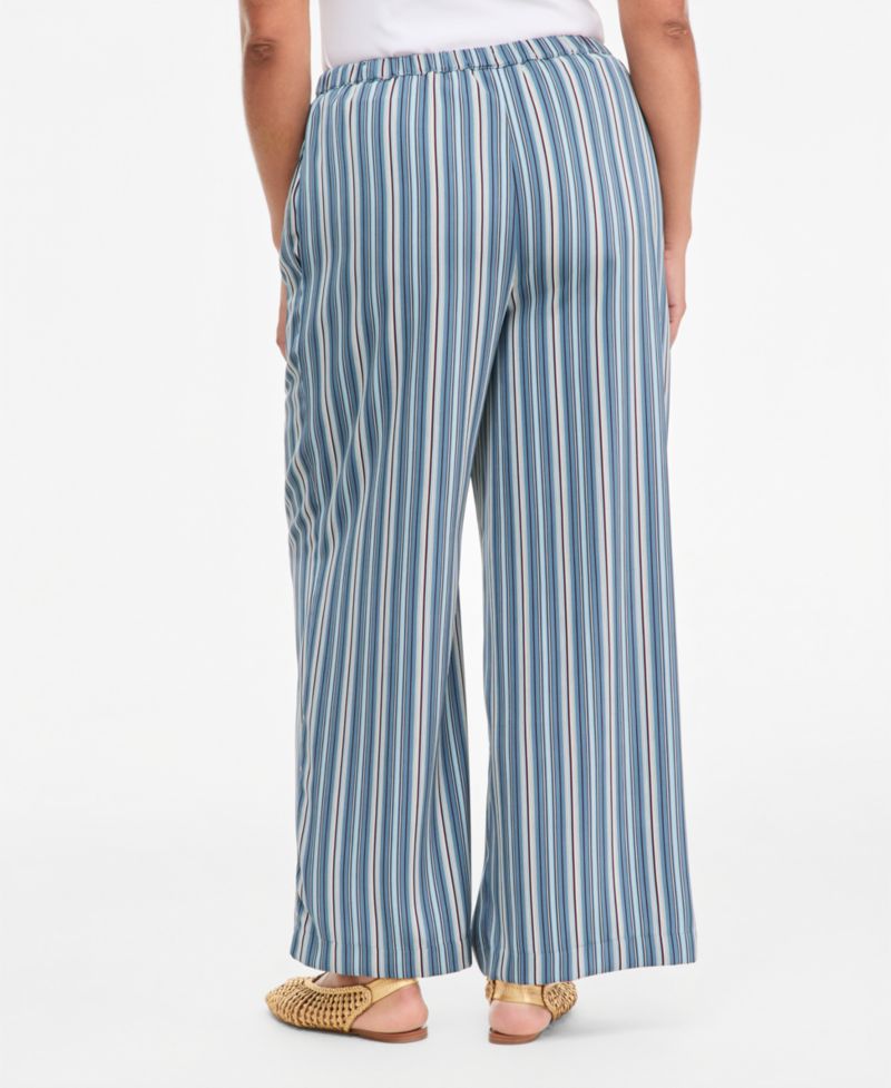 Women's Jennifer Striped High-Rise Wide-Leg Pants