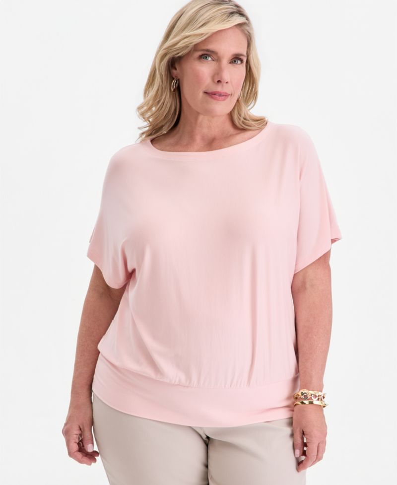 Plus Size Banded-Bottom T-Shirt