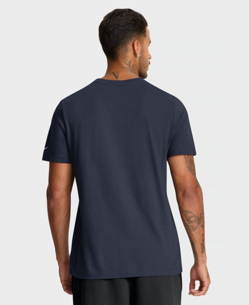 Men's Denver Broncos Logo Essential Screen Print Crewneck T-Shirt