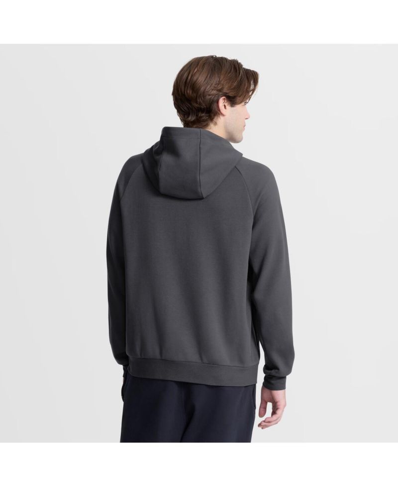 Men's Anthracite Los Angeles Dodgers Authentic Collection Player Raglan Dri-FIT Full-Zip Hoodie