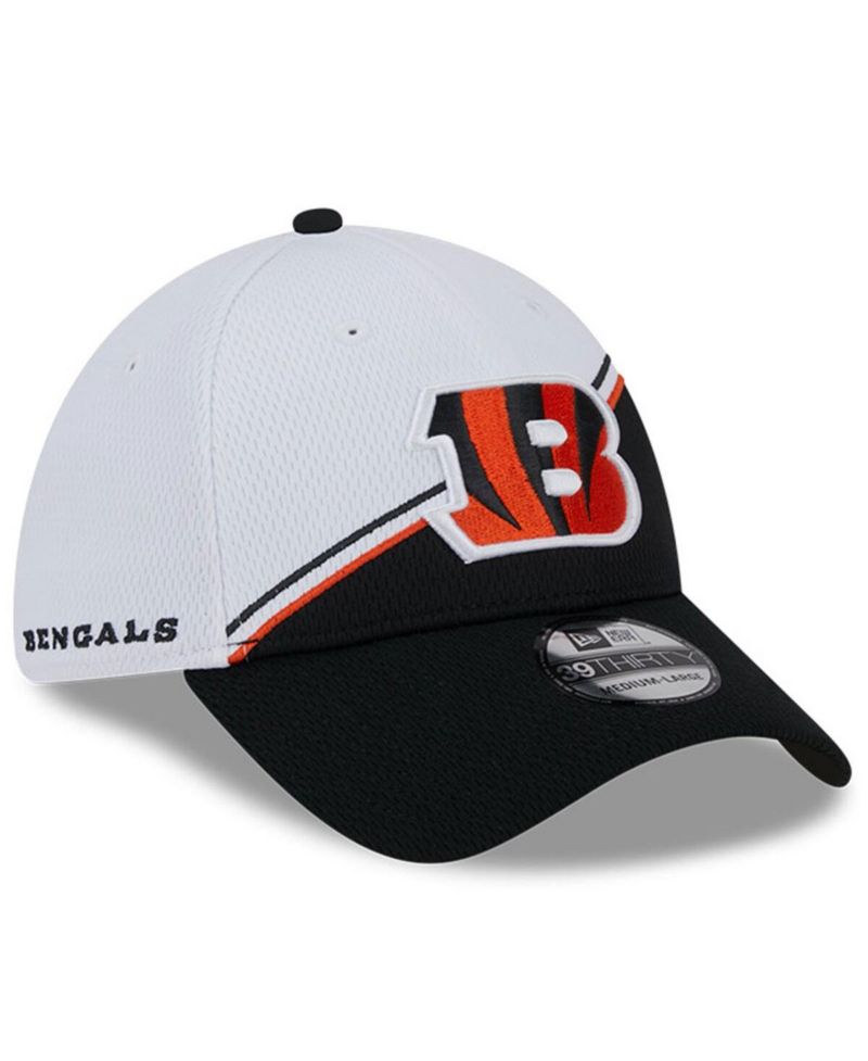 Men's White, Black Cincinnati Bengals 2023 Sideline 39THIRTY Flex Hat