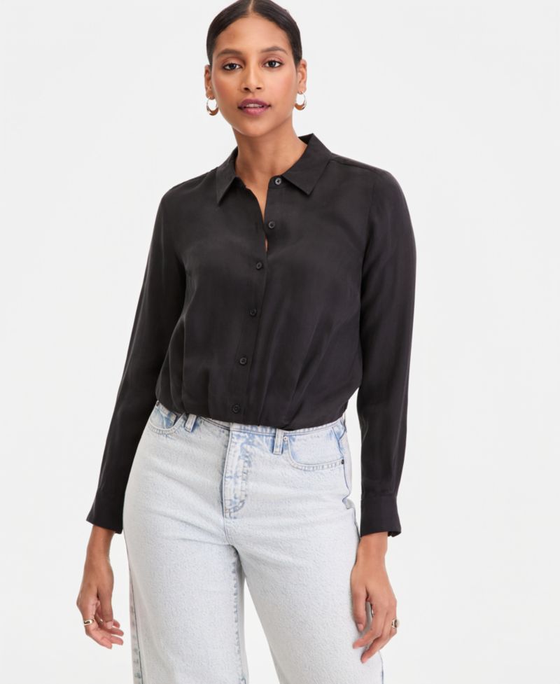 Women's Gathered-Hem Shirt