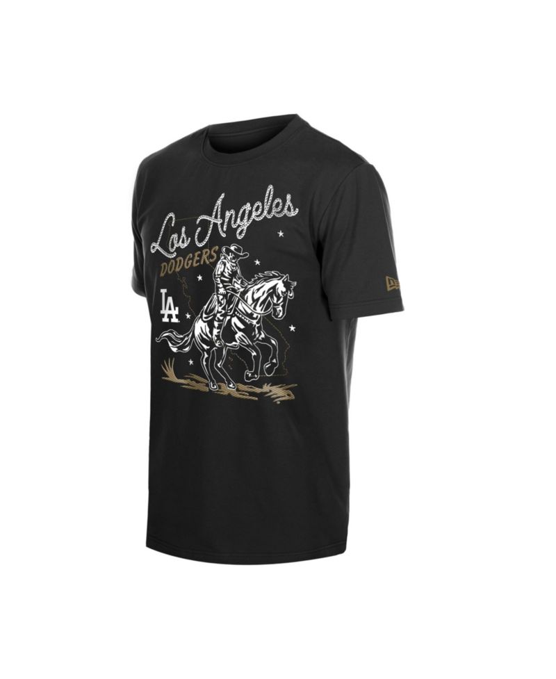 Men's Black Los Angeles Dodgers Injection Lifestyle Urban Ranchwear T-Shirt
