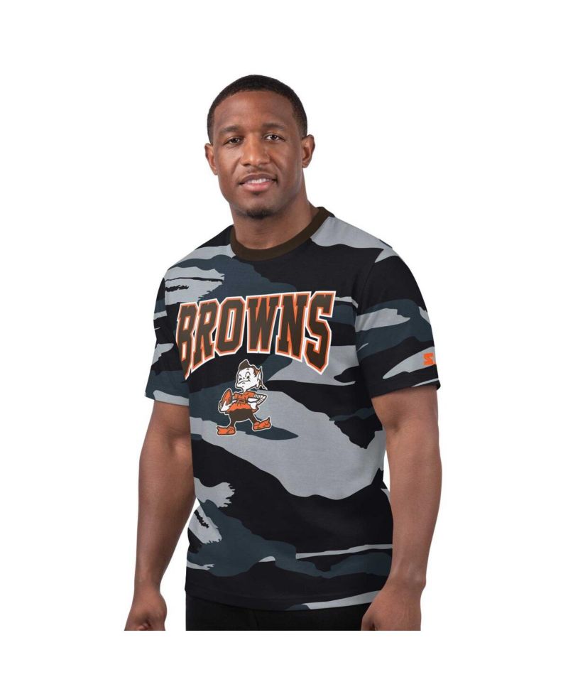 Men's Camo/Gray Cleveland Browns Thursday Night Gridiron Classics Logo T-Shirt