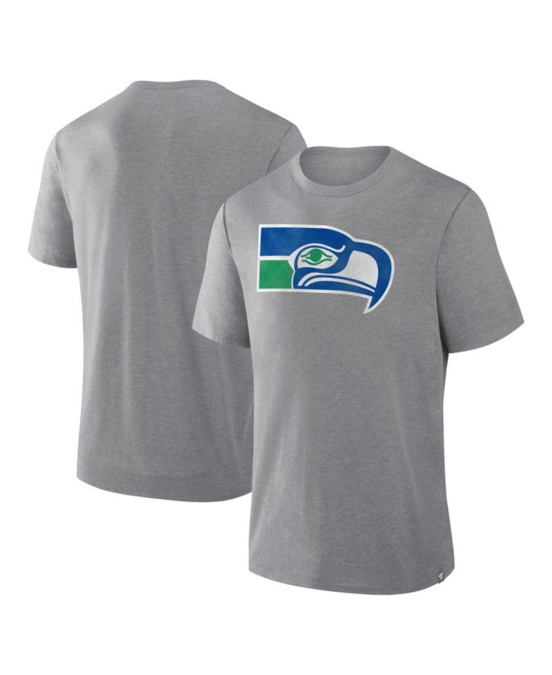 Men's Heather Gray Seattle Seahawks Heritage Tribute Tri-Blend T-Shirt