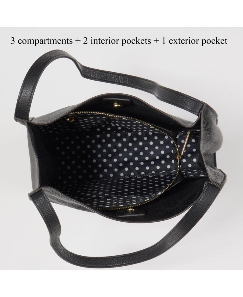 Pebbled Leather Work Tote, Everyday Pebble Leather Shoulder Bag