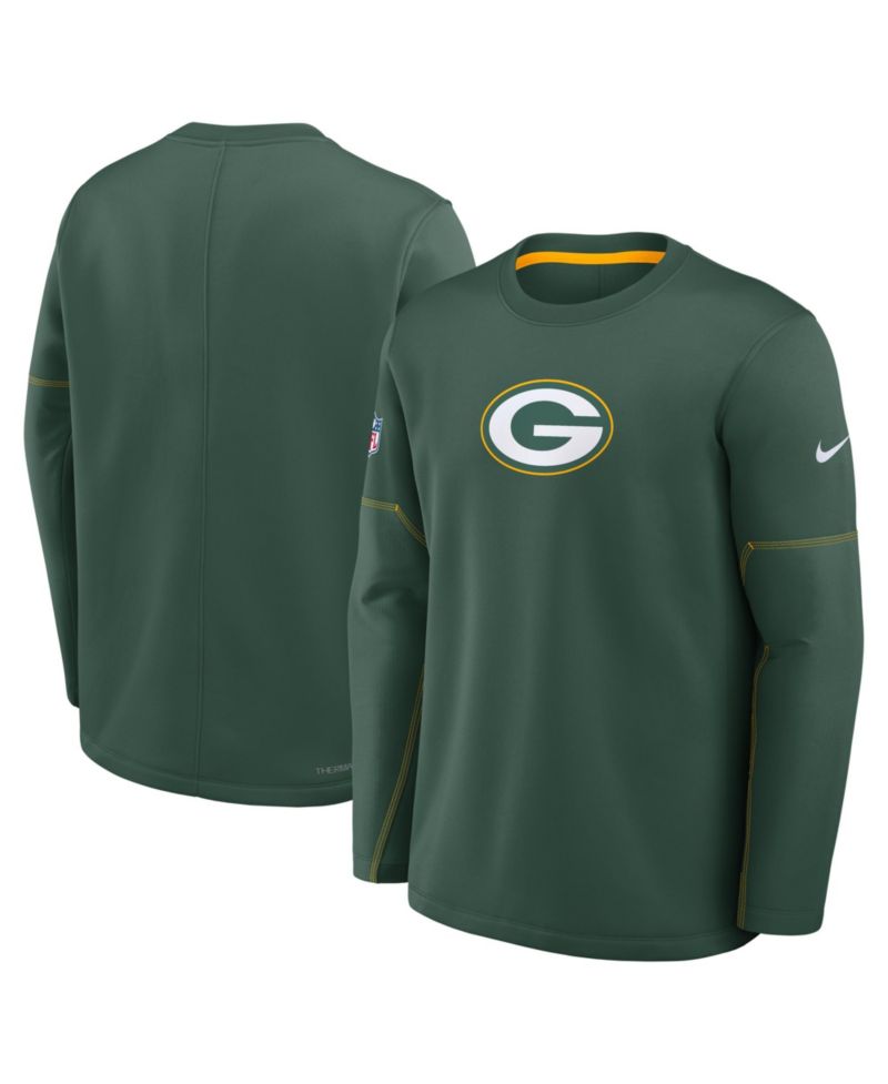 Men's Green Bay Packers Sideline Coaches Team Present Midweight Therma-FIT Sweatshirt