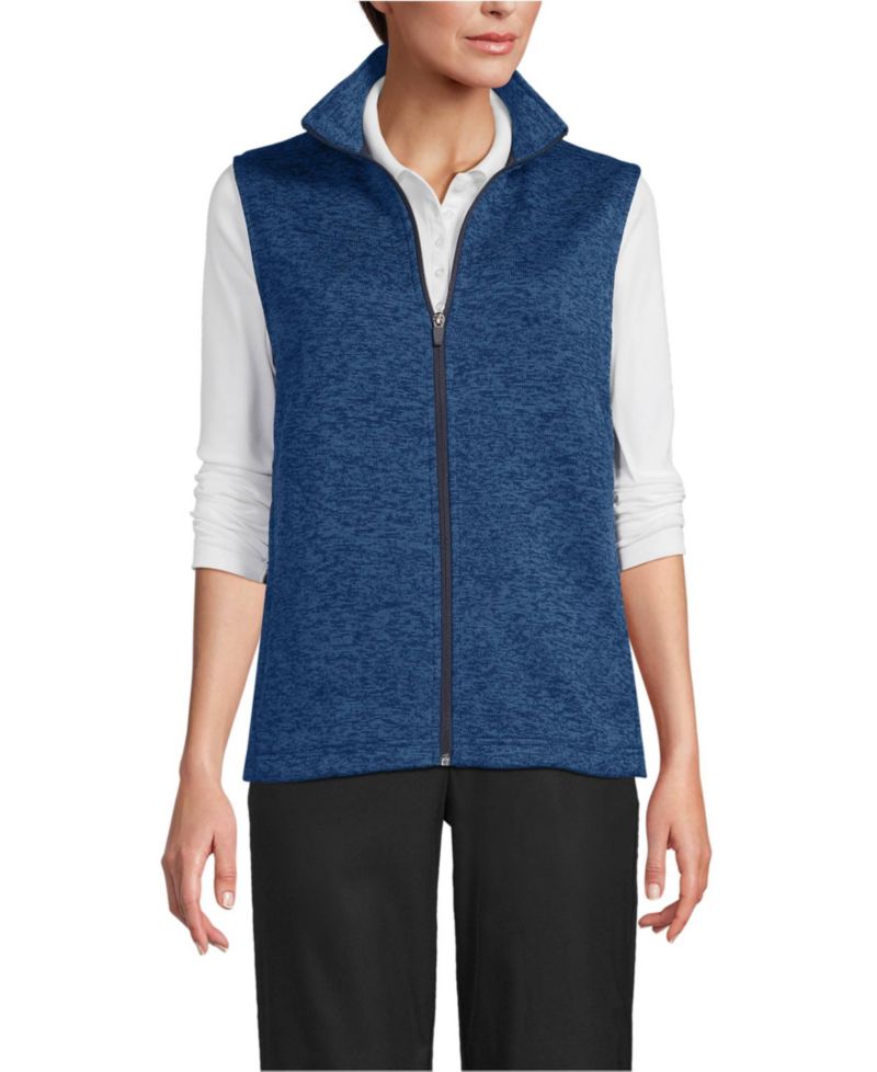 Men's Unisex Sweater Fleece Zip Front Vest