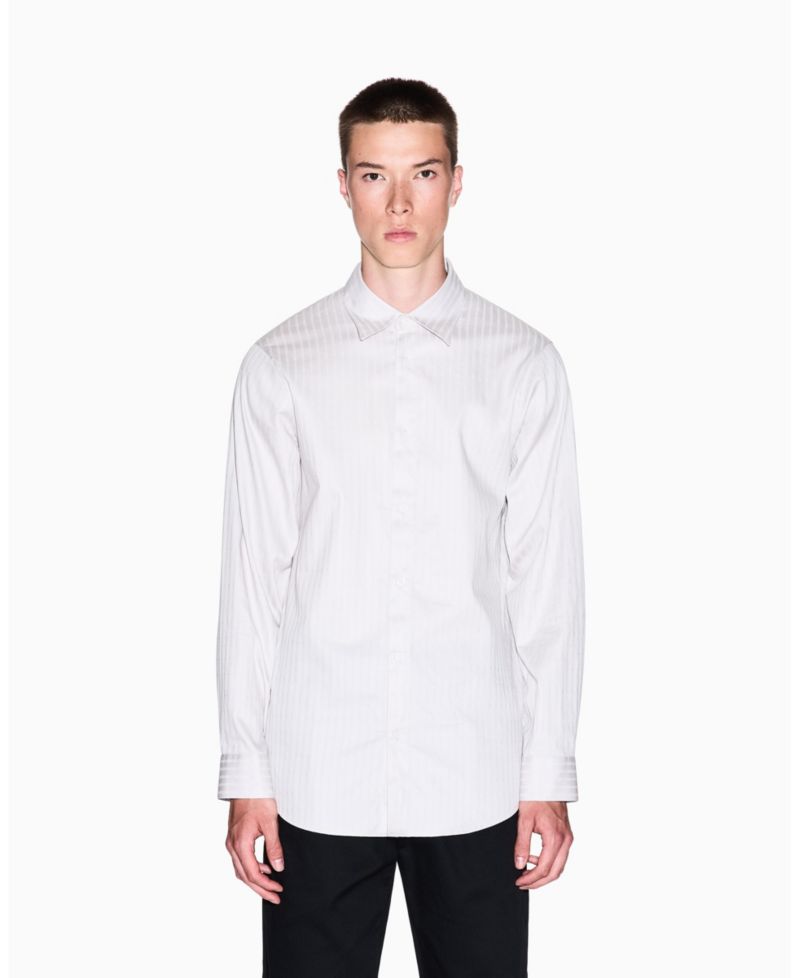 Men's Cotton Jacquard Wording Graphic Shirt