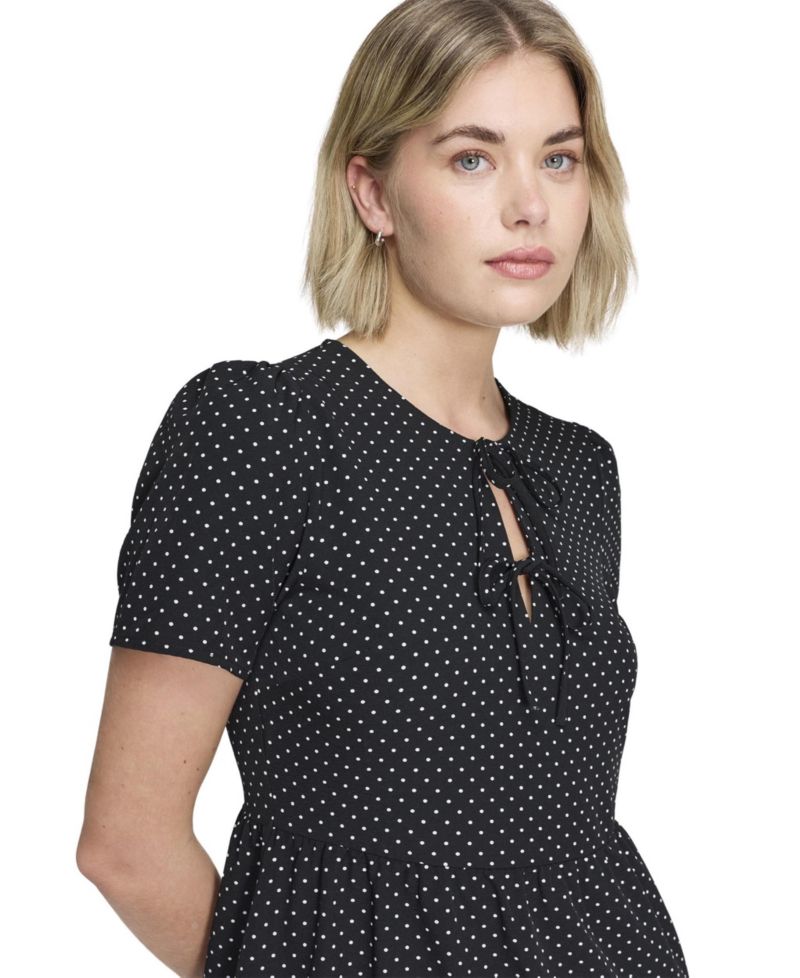 Women's Lola Tie-Front Tiered Short Dress
