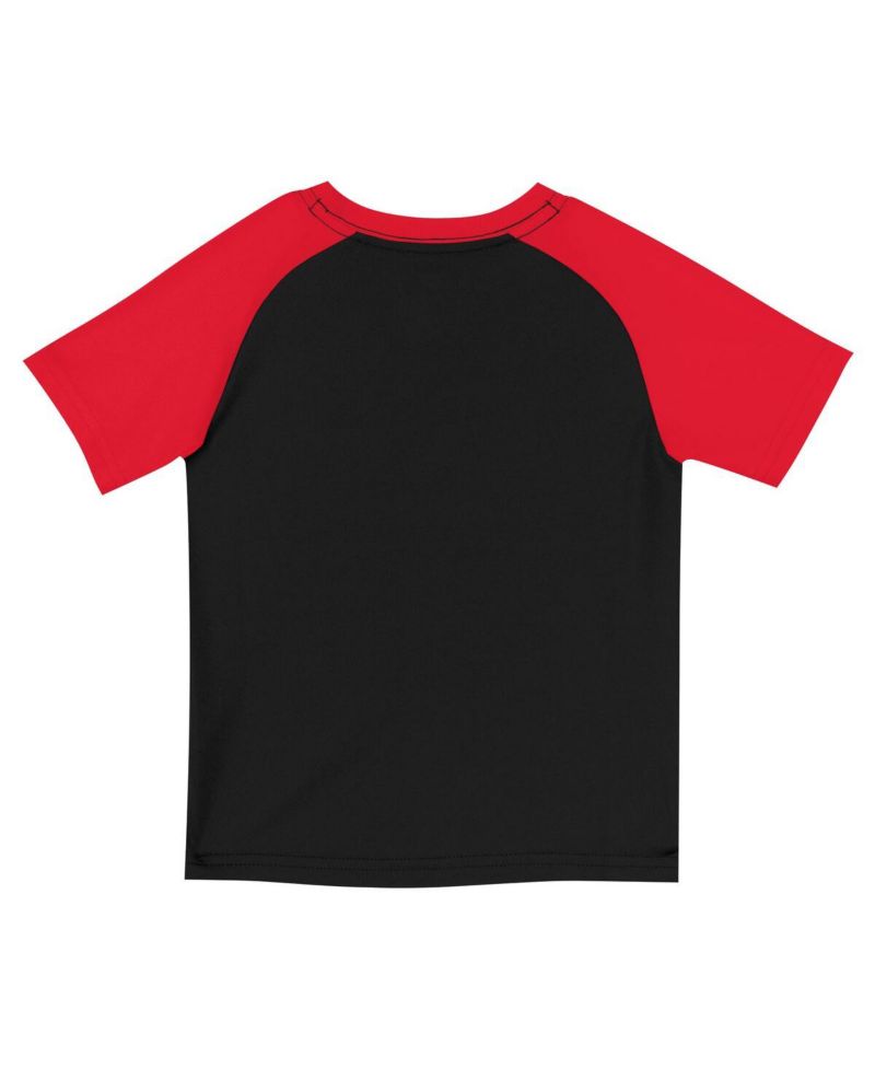 Big Boys and Girls 2-Piece Red/Black Chicago Bulls Practice T-Shirt and Shorts Set
