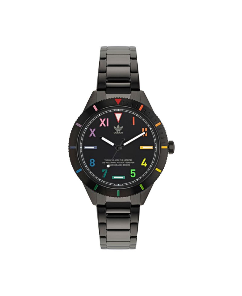 Unisex Three Hand Edition Three Small Black Stainless Steel Bracelet Watch 36mm