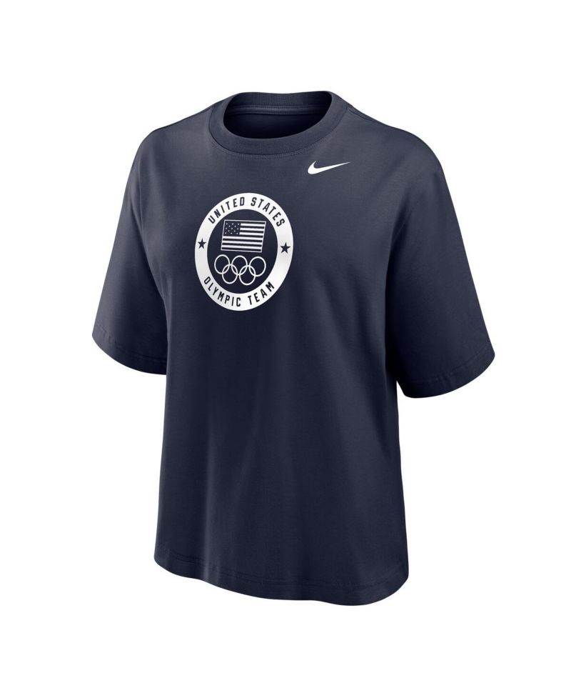 Women's Navy Team USA Boxy T-Shirt