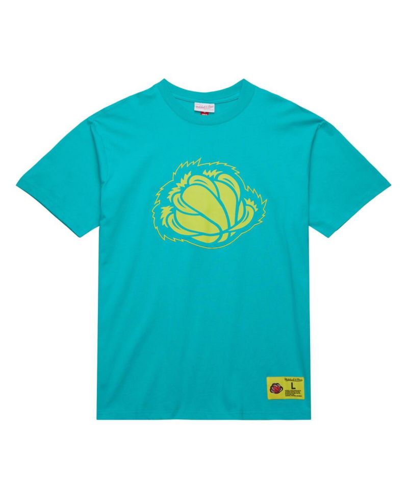 Men's Turquoise Vancouver Grizzlies Hardwood Classics Neon Nights Premium T-Shirt