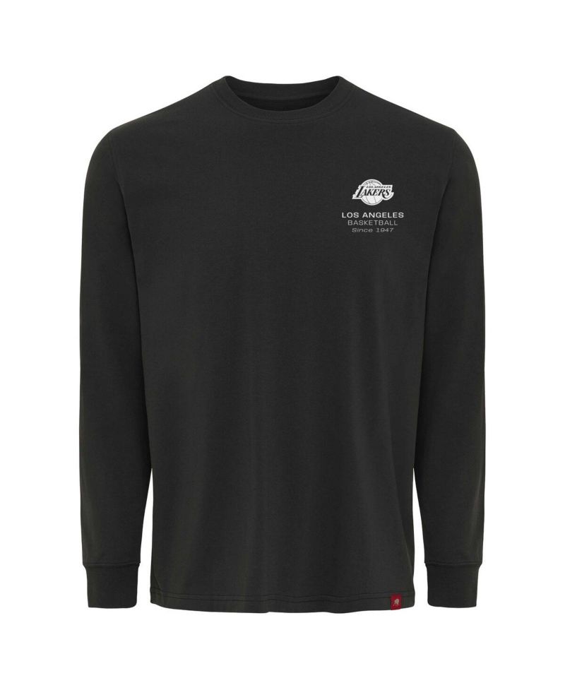 Men's and Women's Adult Anthracite Los Angeles Lakers Athletic Club Collection Sherwood Relaxed Fit Premium Long-Sleeve T-Shirt