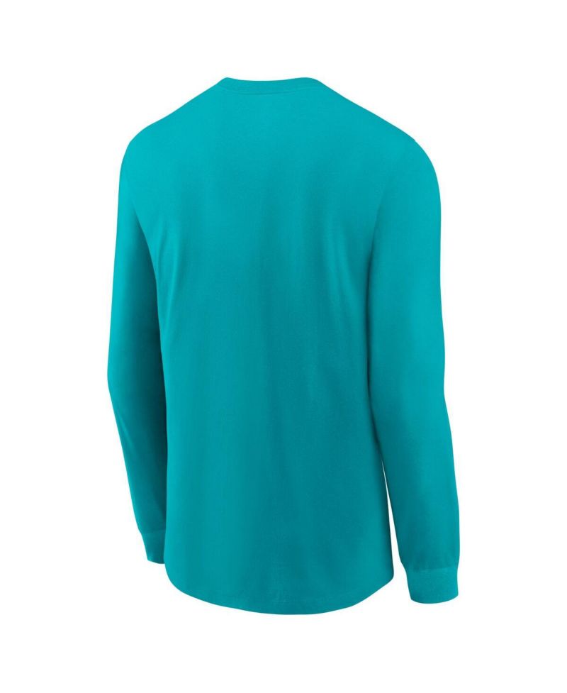 Men's Aqua Miami Dolphins Play to Win Essential Long Sleeve T-Shirt