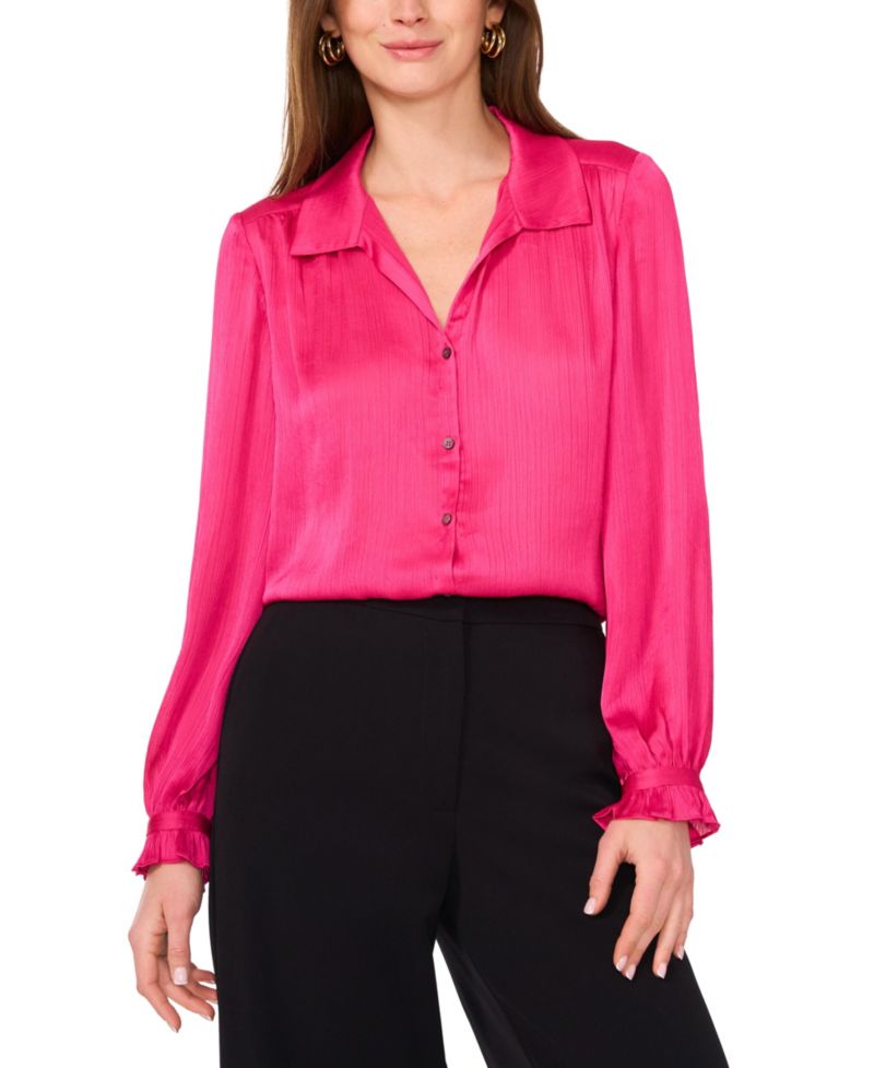 Women's V-Neck Long-Sleeve Shirt